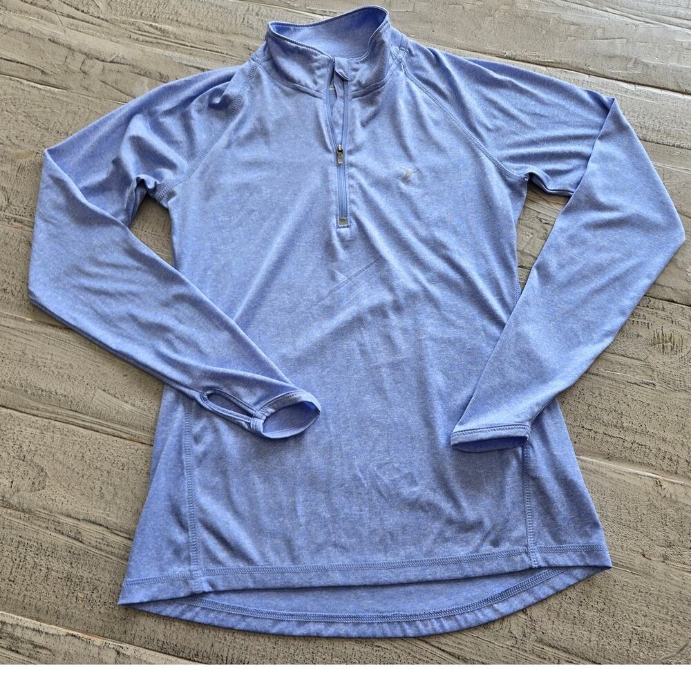 Old Navy Active Go-Dry Womens XS Light Blue Quarter Zip Athletic Pullover